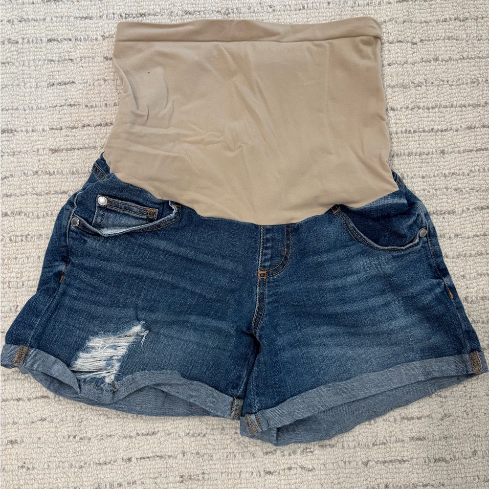 Denim Maternity Shorts